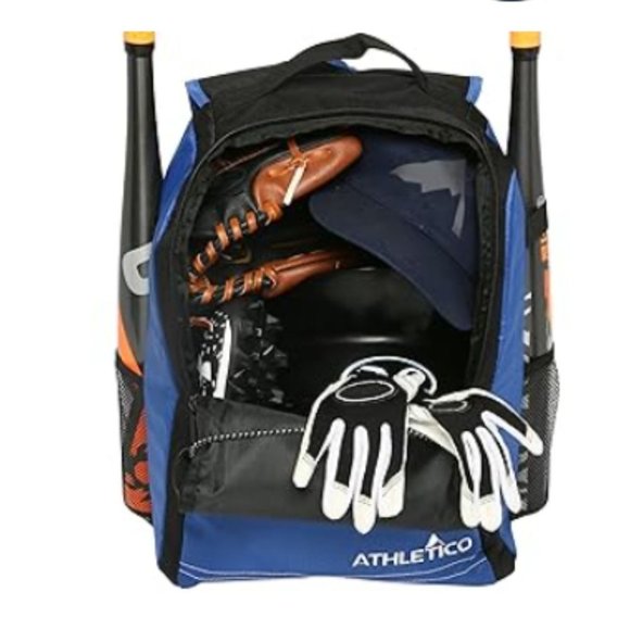 Athletico Youth Baseball Bag Bat Backpack for Baseball Holds T-Ball & Softball - Picture 3 of 5